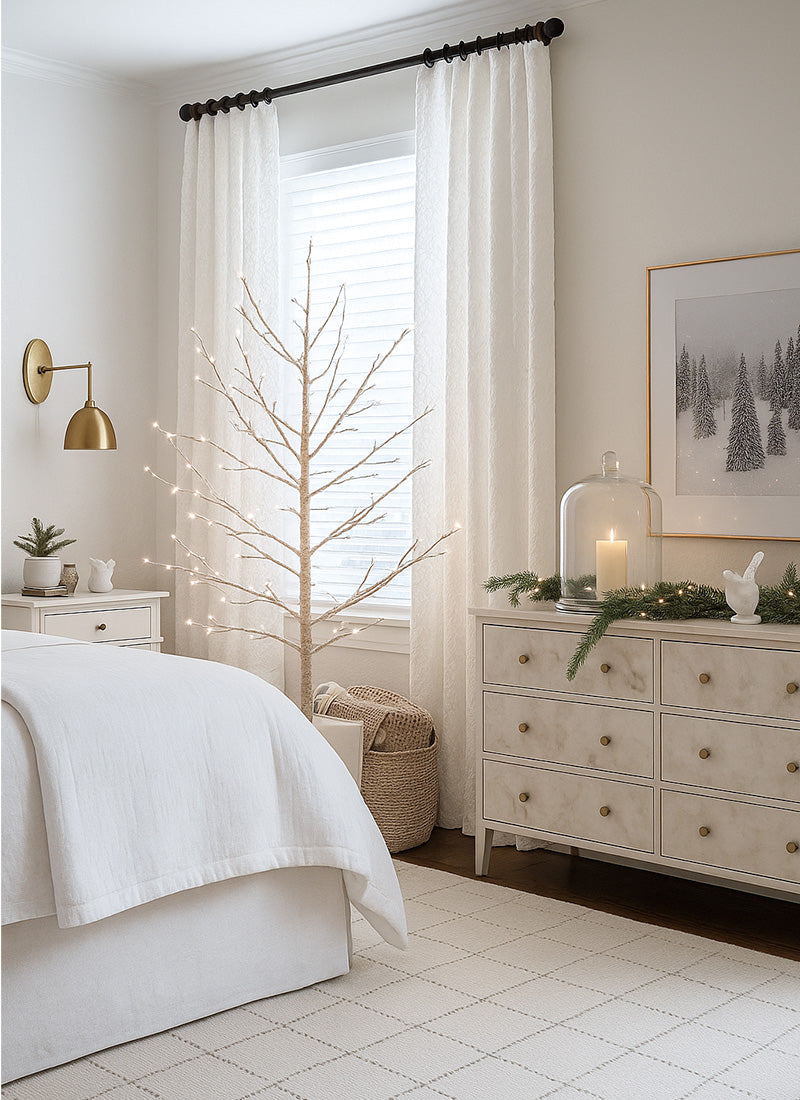 ‌Elegant Pleated Sheer Curtains