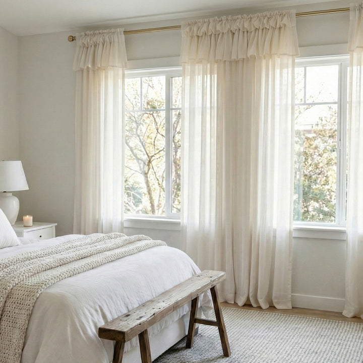 Sheer Valances with Cake Ruffle Design