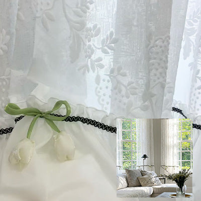 Strawberry Print｜Sheer curtain fabric sample