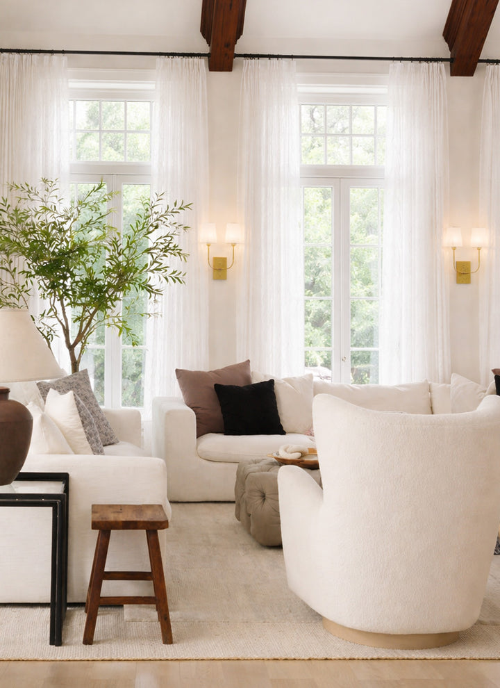 Leaf Pattern Curtains with Embossed Designs