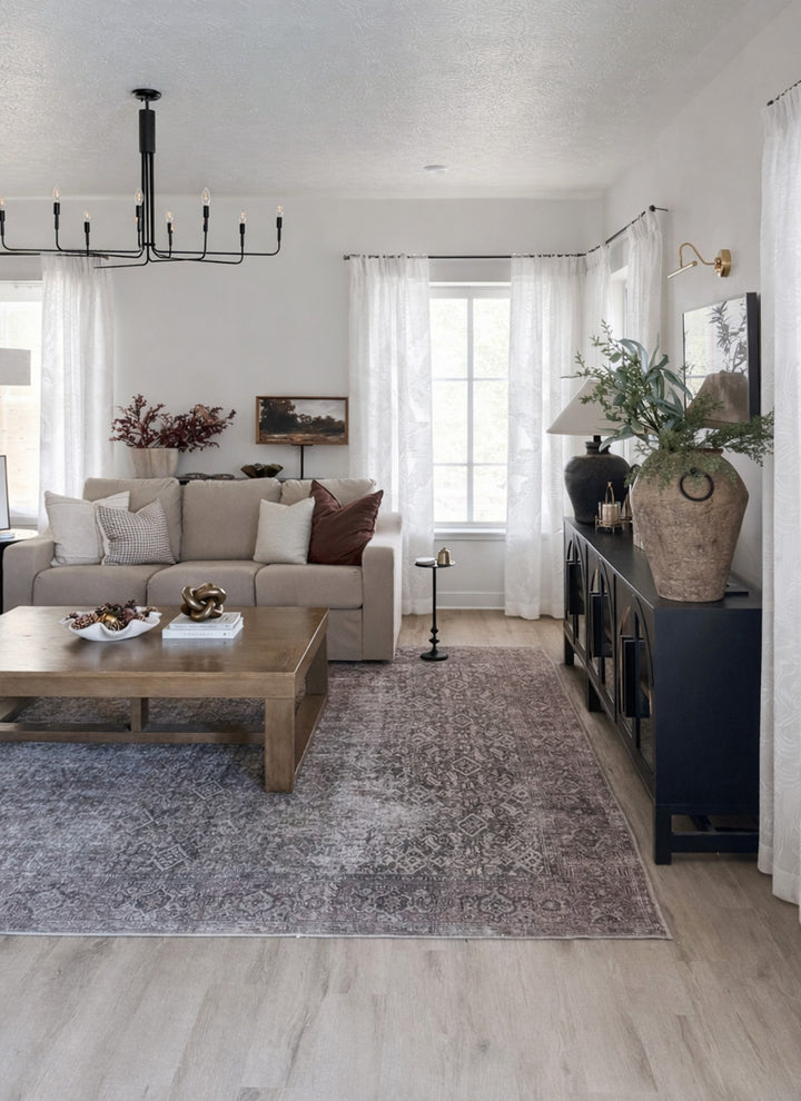 Leaf Pattern Curtains with Embossed Designs