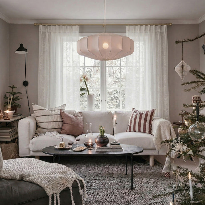 White French Romantic Rose Cutout Pattern Gauze Curtain – Soft Sheer Drapes for Cozy Scandinavian Living Rooms (US, UK, EU)