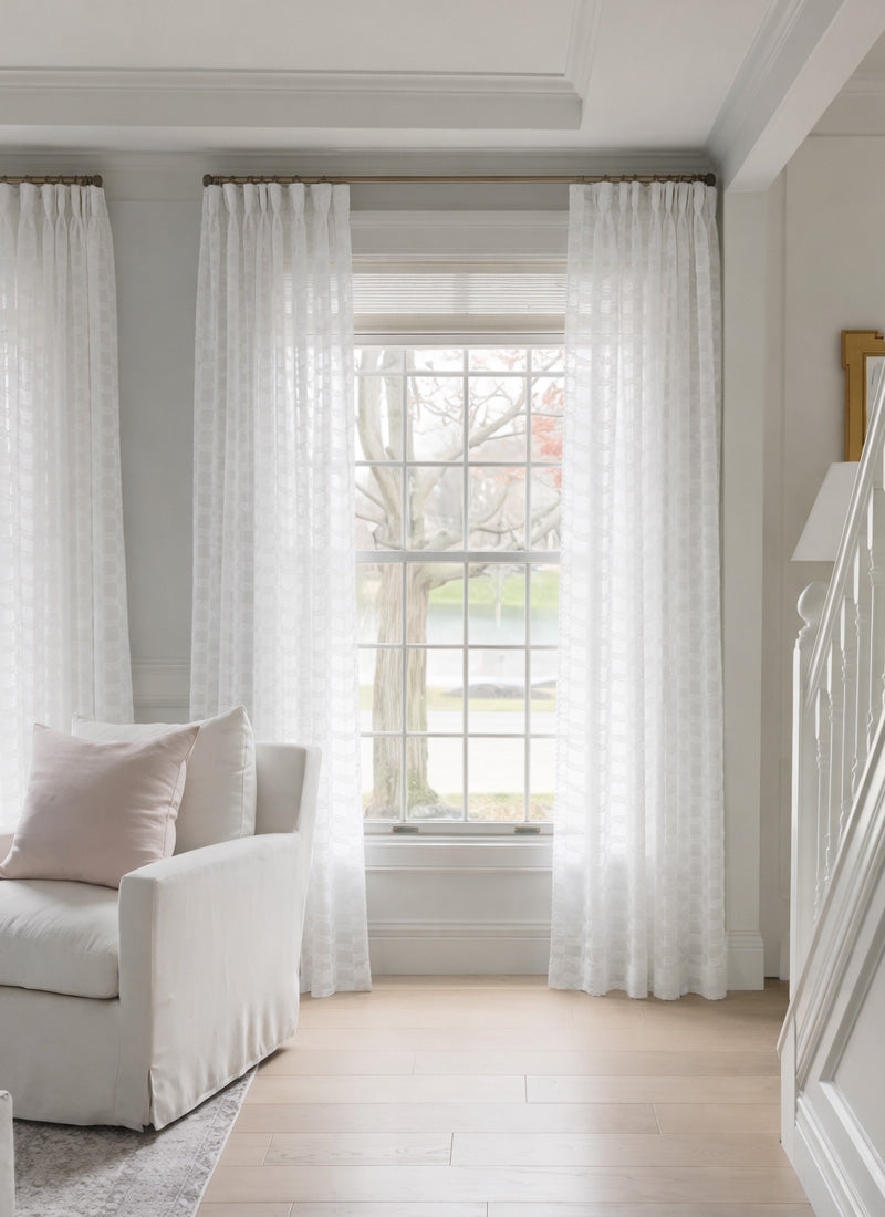 Leaf Pattern Curtains with Embossed Designs