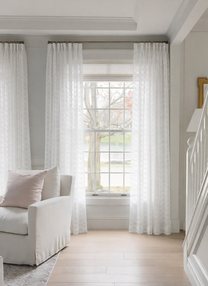 Leaf Pattern Curtains with Embossed Designs