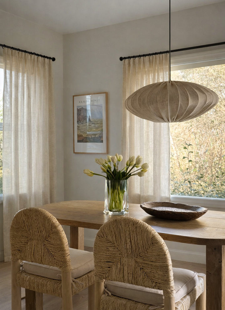 Customized Semi Sheer Linen Curtains