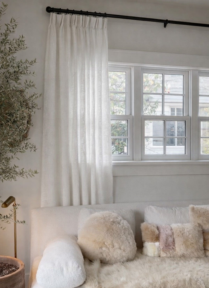 Customized Semi Sheer Linen Curtains