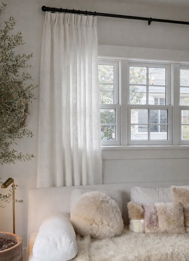 Customized Semi Sheer Linen Curtains