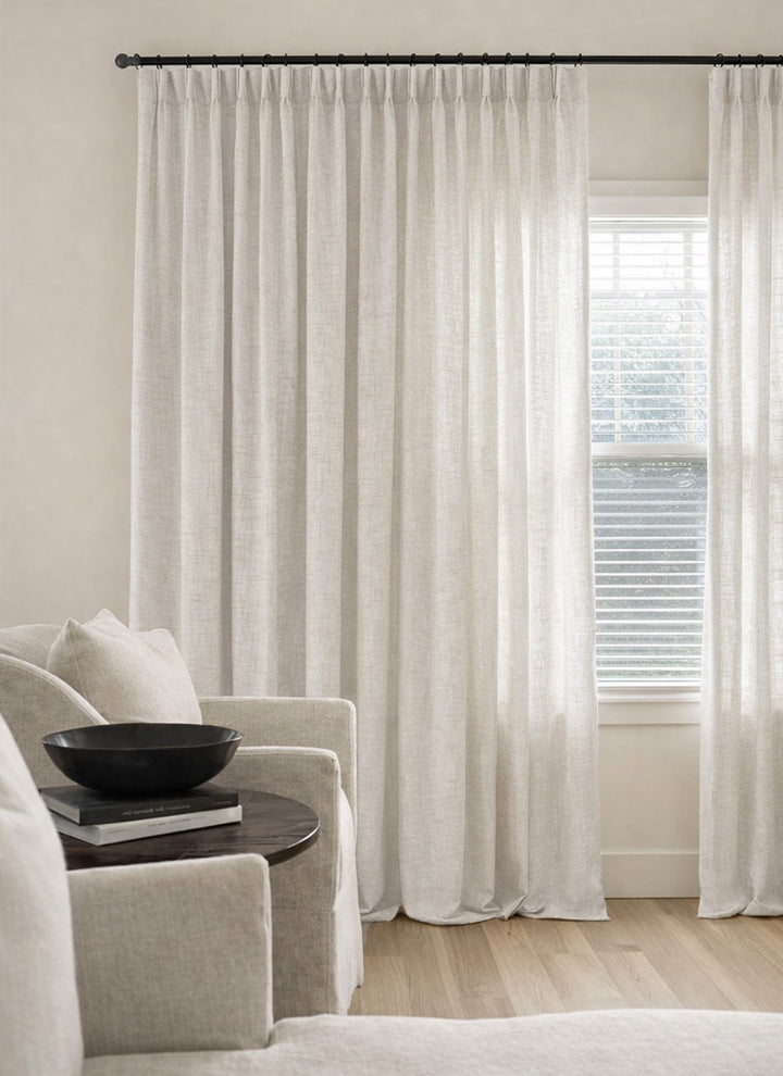 Customized Semi Sheer Linen Curtains