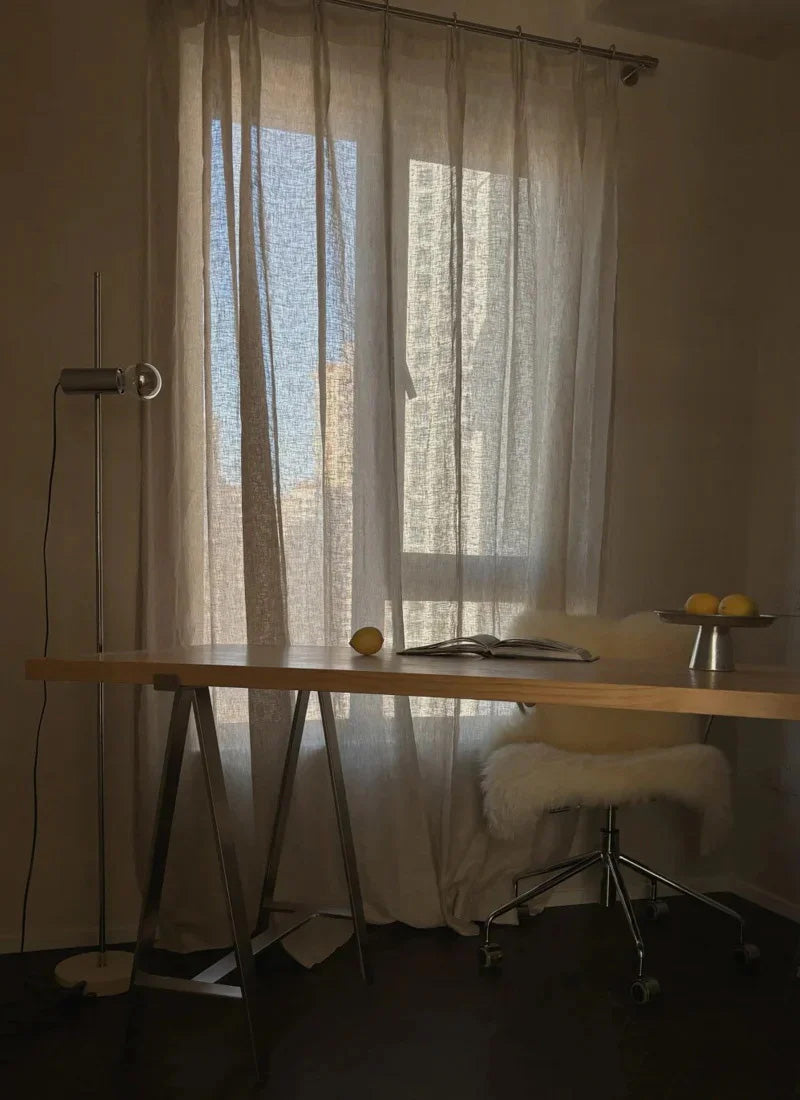 Customized Semi Sheer Linen Curtains