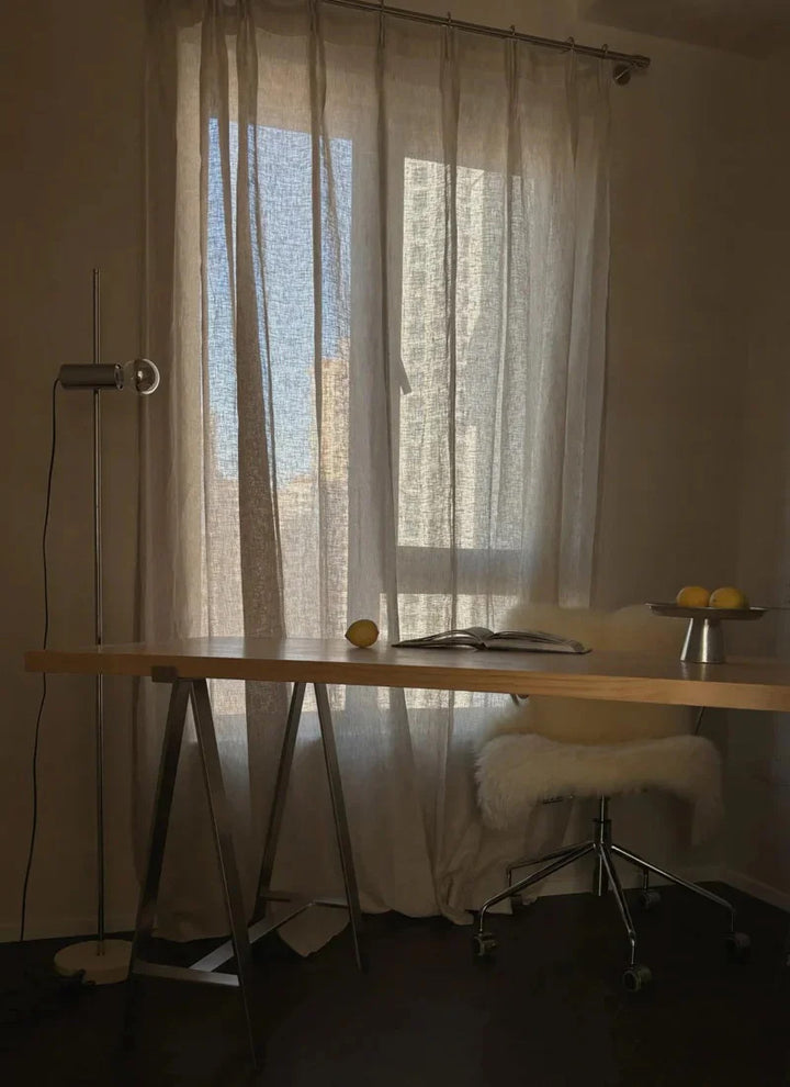 Customized Semi Sheer Linen Curtains