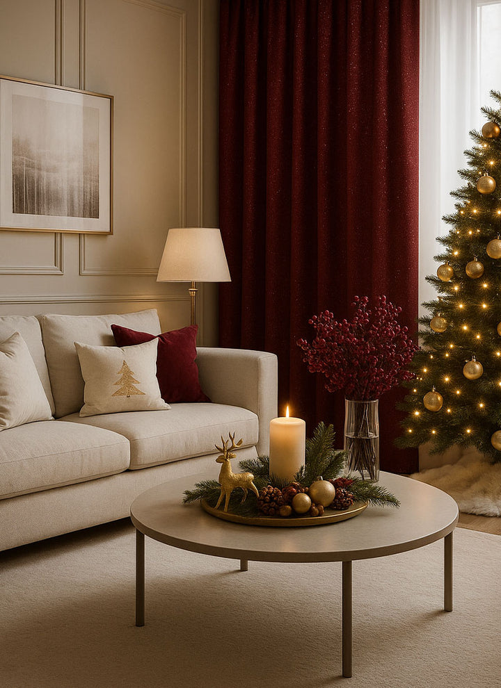 Luxury Shimmering Gold Velvet Curtains