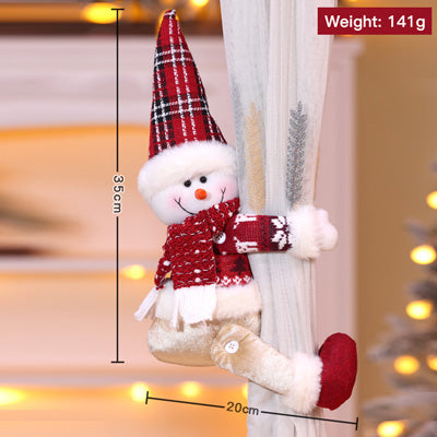 Curtain Ties Christmas Plush Doll Holders