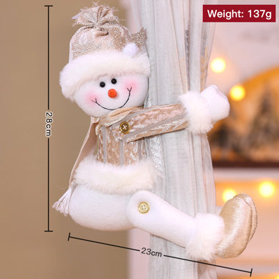 Curtain Ties Christmas Plush Doll Holders