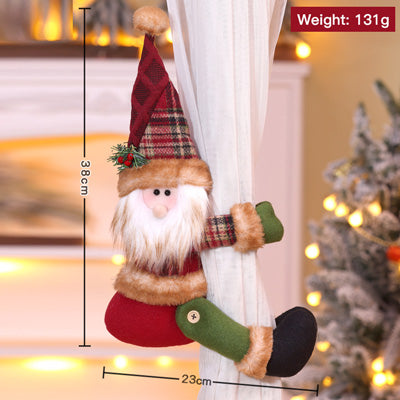 Curtain Ties Christmas Plush Doll Holders