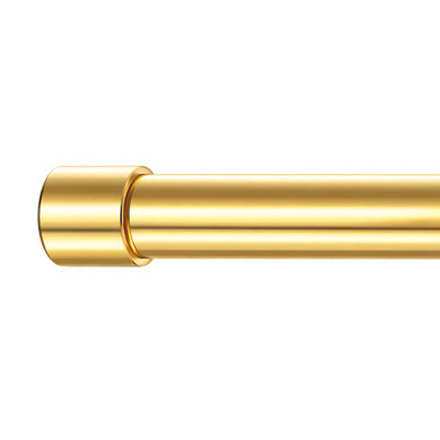 Smooth Cylinder Finial for Extendable Gold Curtain Rod – Premium Drapery Hardware (USA, EU)