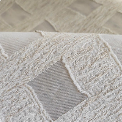 Taupe Square| Sheer curtain fabric sample