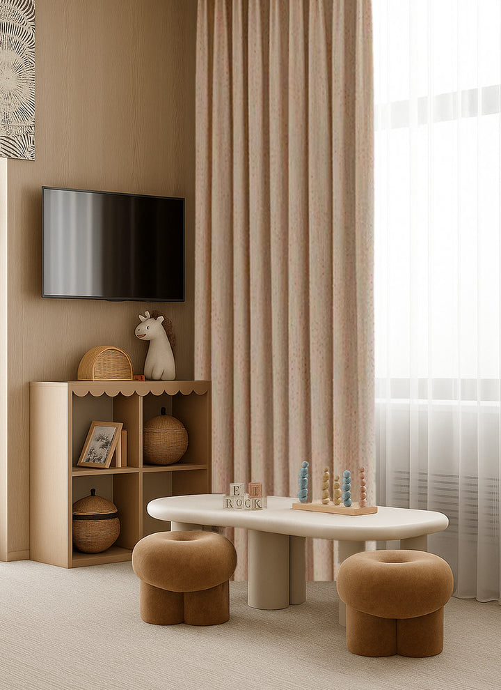 Natural Linen Curtains – Soft Rainbow Kids’ Haven Design