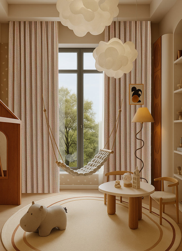 Natural Linen Curtains – Soft Rainbow Kids’ Haven Design