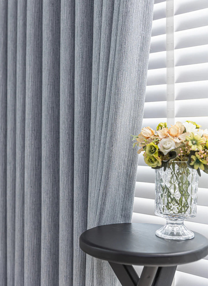 Textured Striped High-Precision Blackout Curtain