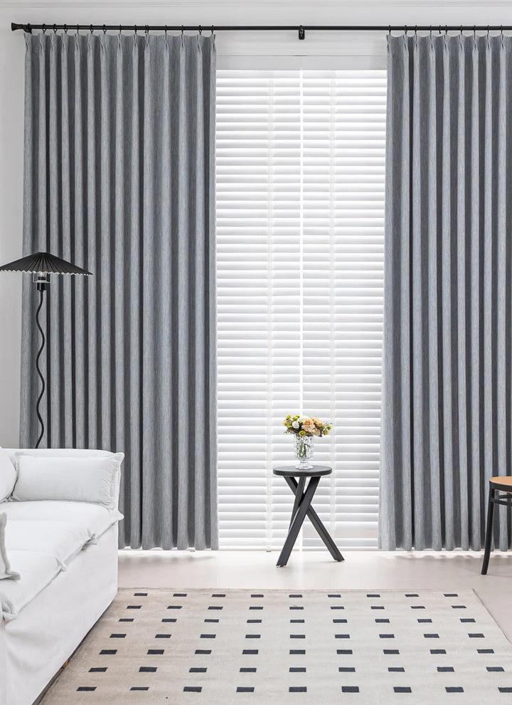 Textured Striped High-Precision Blackout Curtain