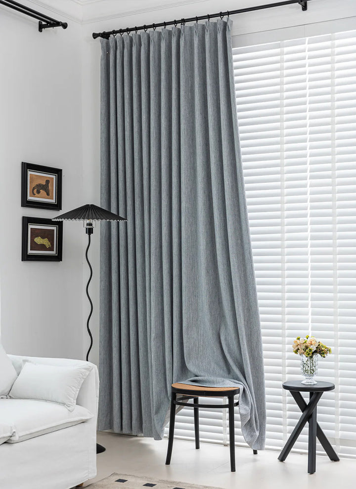 Textured Striped High-Precision Blackout Curtain