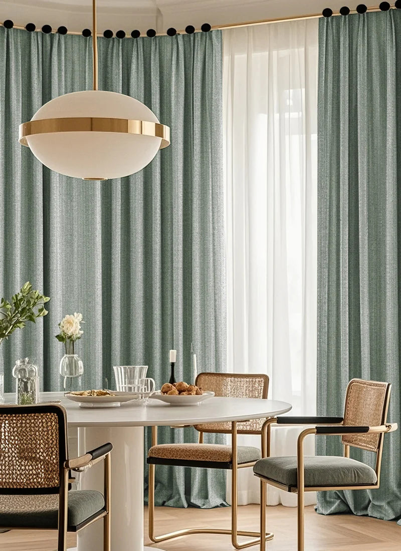 Textured Striped High-Precision Blackout Curtain