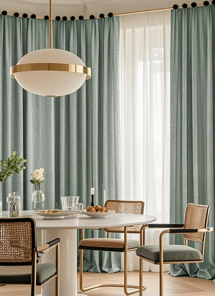 Textured Striped High-Precision Blackout Curtain