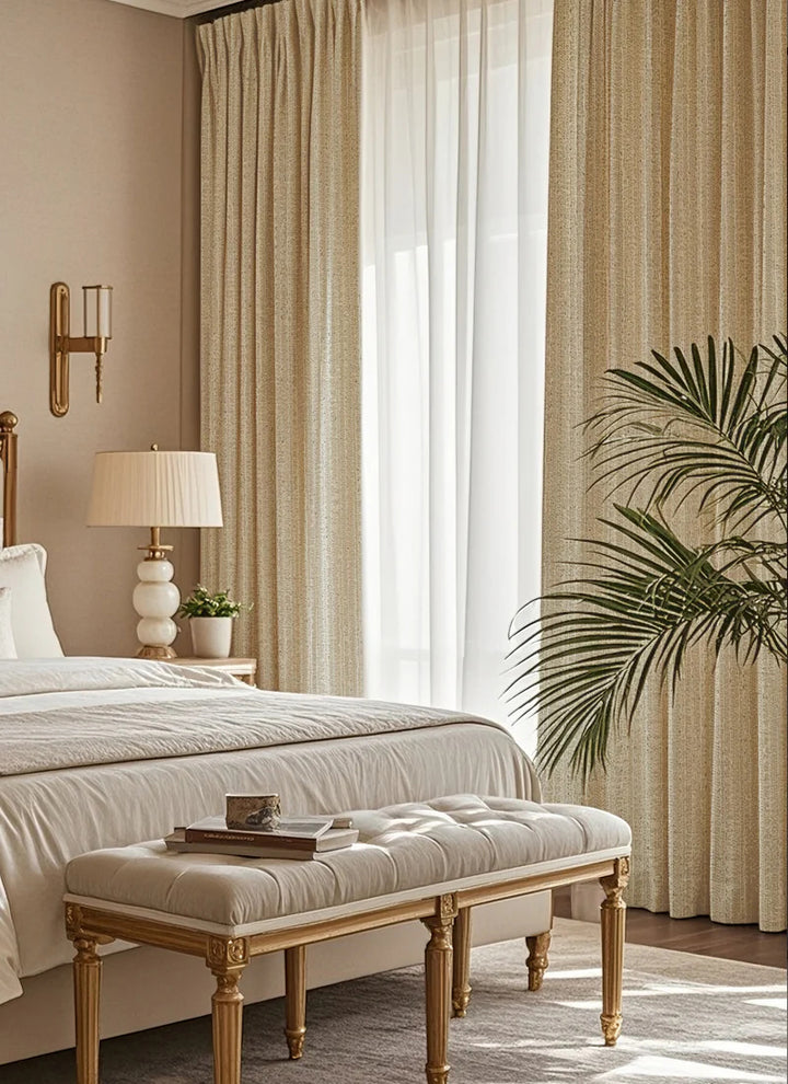 Textured Striped High-Precision Blackout Curtain