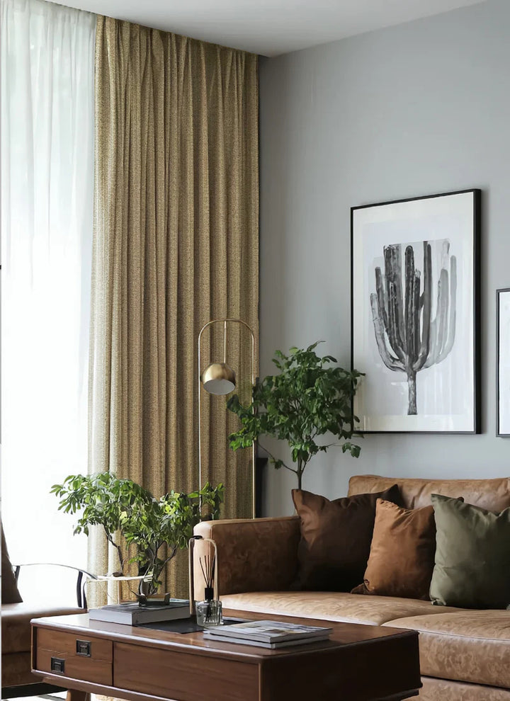 Textured Striped High-Precision Blackout Curtain