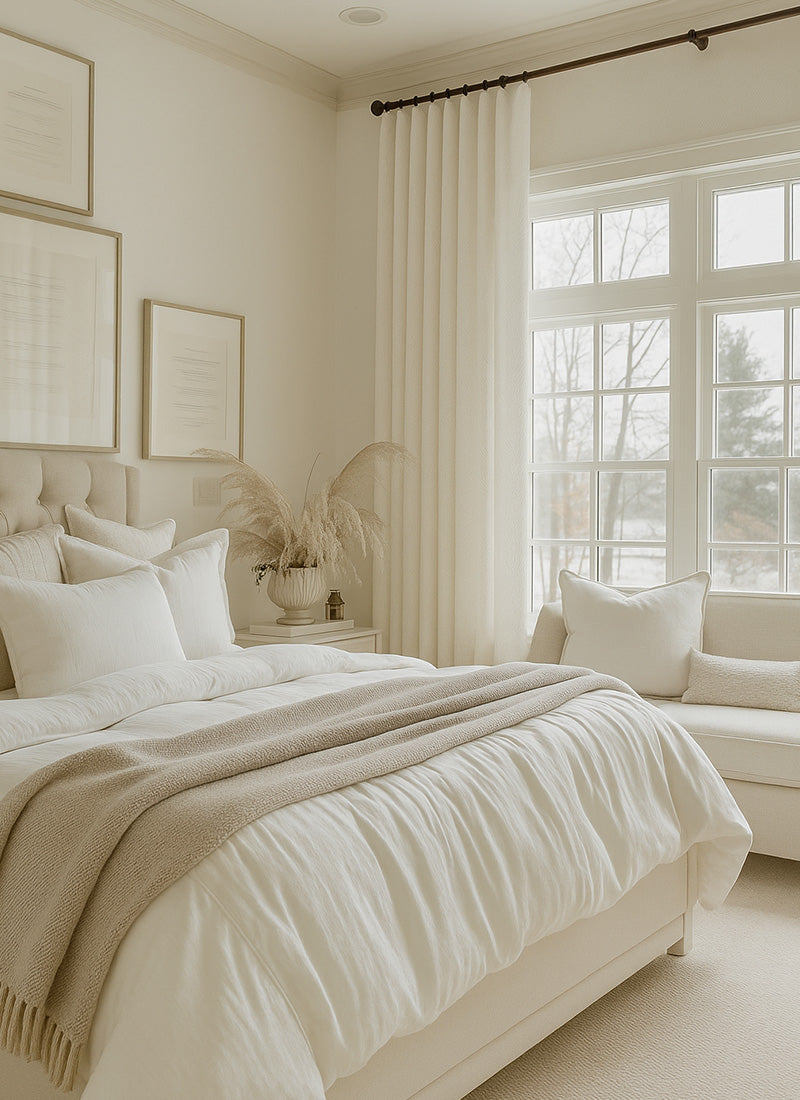 ‌V - Shaped Light Filtering Curtains