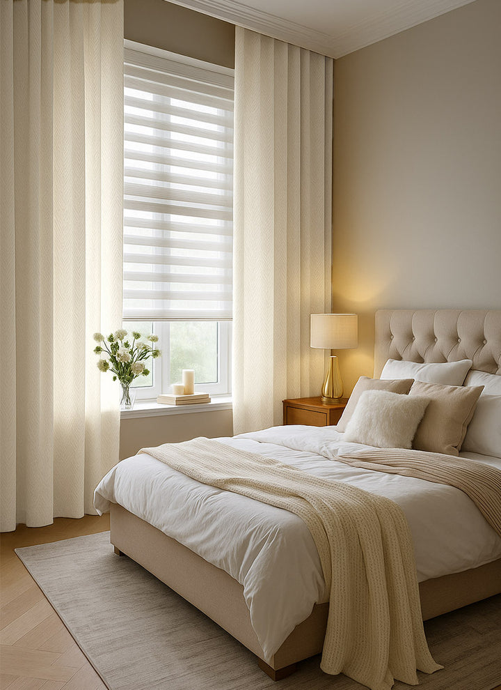 ‌V - Shaped Light Filtering Curtains
