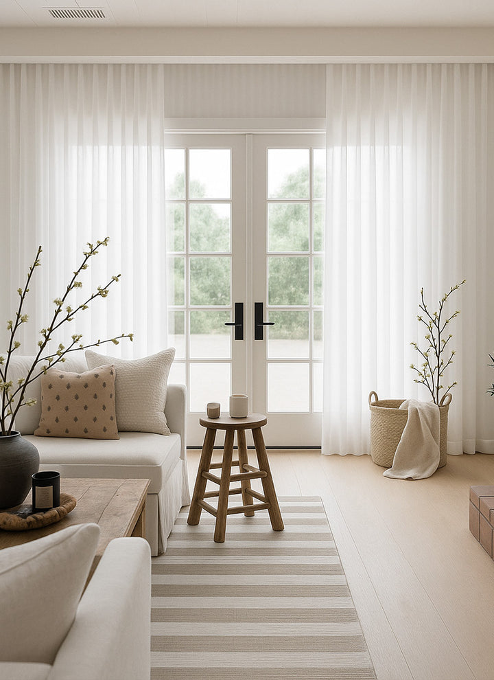 Colorful Sheer Curtains For Living Room & Bedroom