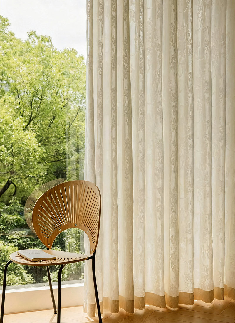 ‌Luxury Curtains Vintage French Jacquard