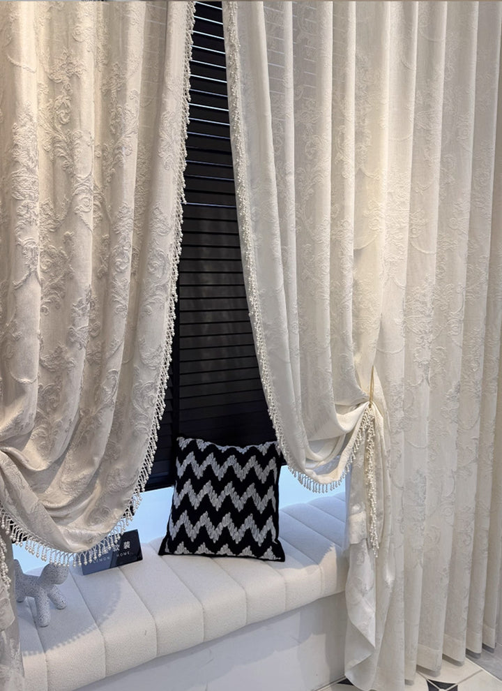 ‌Luxury Curtains Vintage French Jacquard