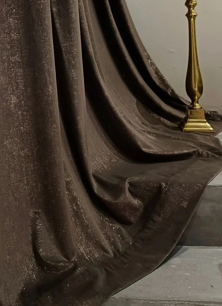 Luxury Shimmering Gold Velvet Curtains