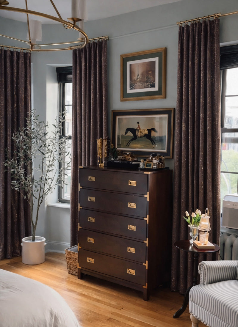 Luxury Shimmering Gold Velvet Curtains