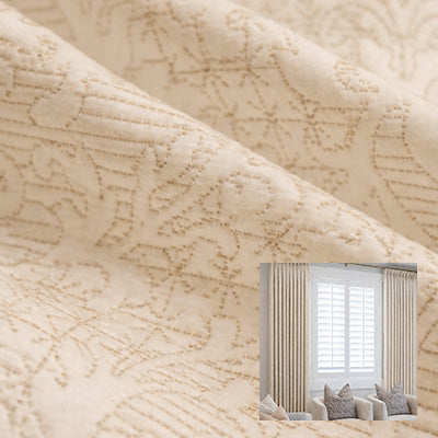 Pearl Beige｜Cotton curtain fabric sample｜F88128-1