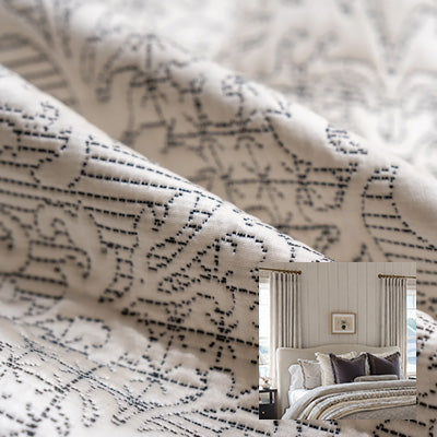 Cream Scroll｜Cotton curtain fabric sample｜F88128-2