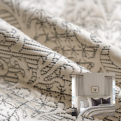 Silver Flourish｜Cotton curtain fabric sample｜F88128-3