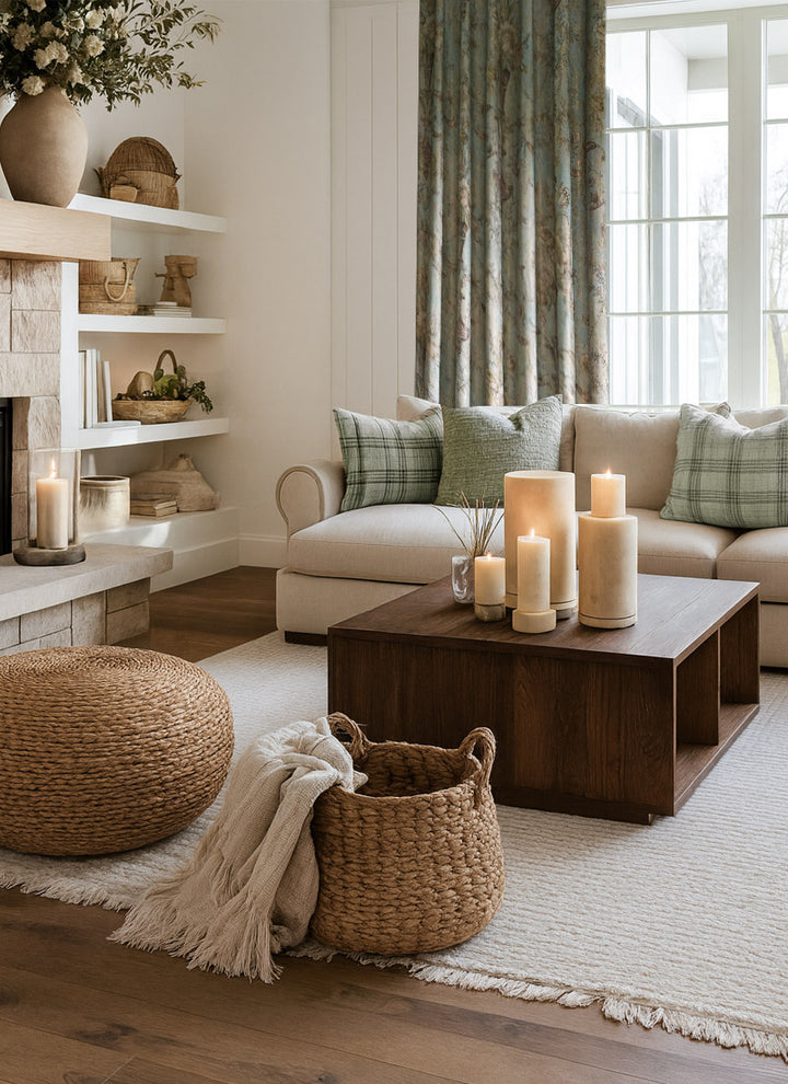 Luxury Curtains – Blue-Gold Vintage Foil Design Elegance