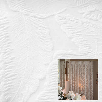 Big Leaf｜Sheer curtain fabric sample｜FS9003-49
