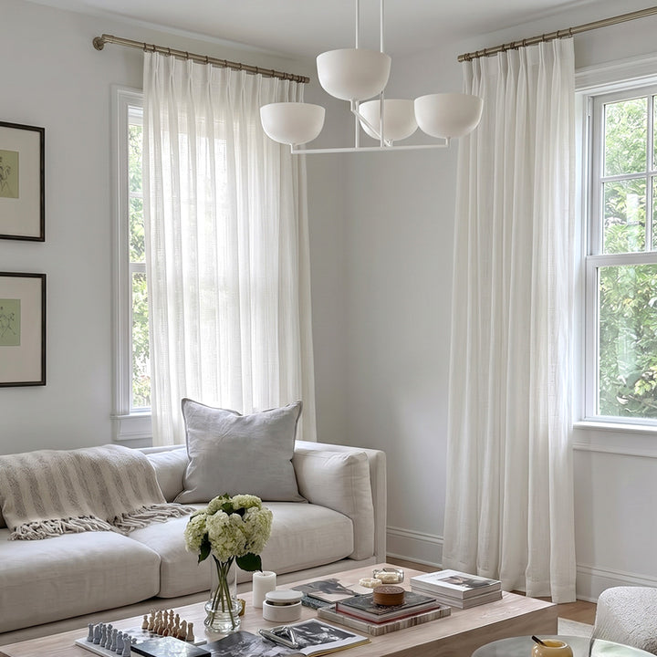 Customized Semi Sheer Linen Curtains